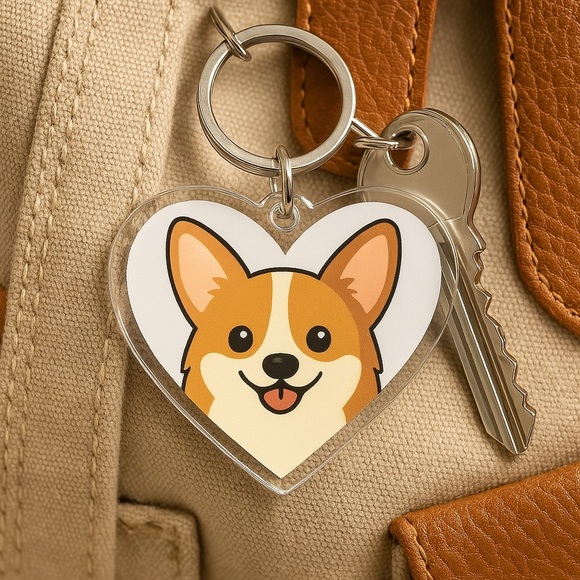 Custom Dog/Cat Heart Keychains – Variety of Breeds & Holiday Themes - Picture 3 of 8